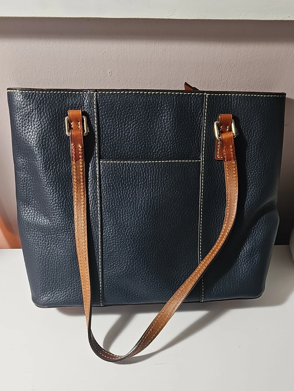 Dooney & Bourke Small Pebble Grain Lexington In Midnight Blue